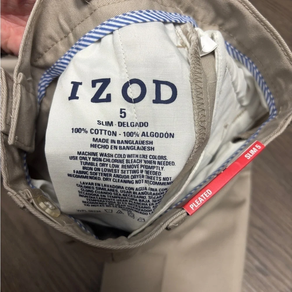 NWT Izod 5T Coord Set Polo Shirt and Pleated Slim Fit Khakis. Classy!
